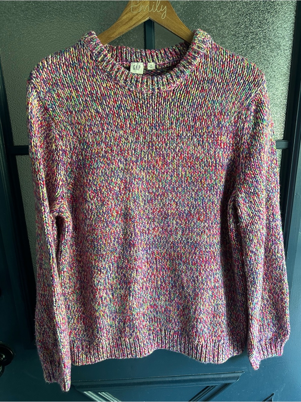 GAP Multicolor Marled Crewneck Sweater